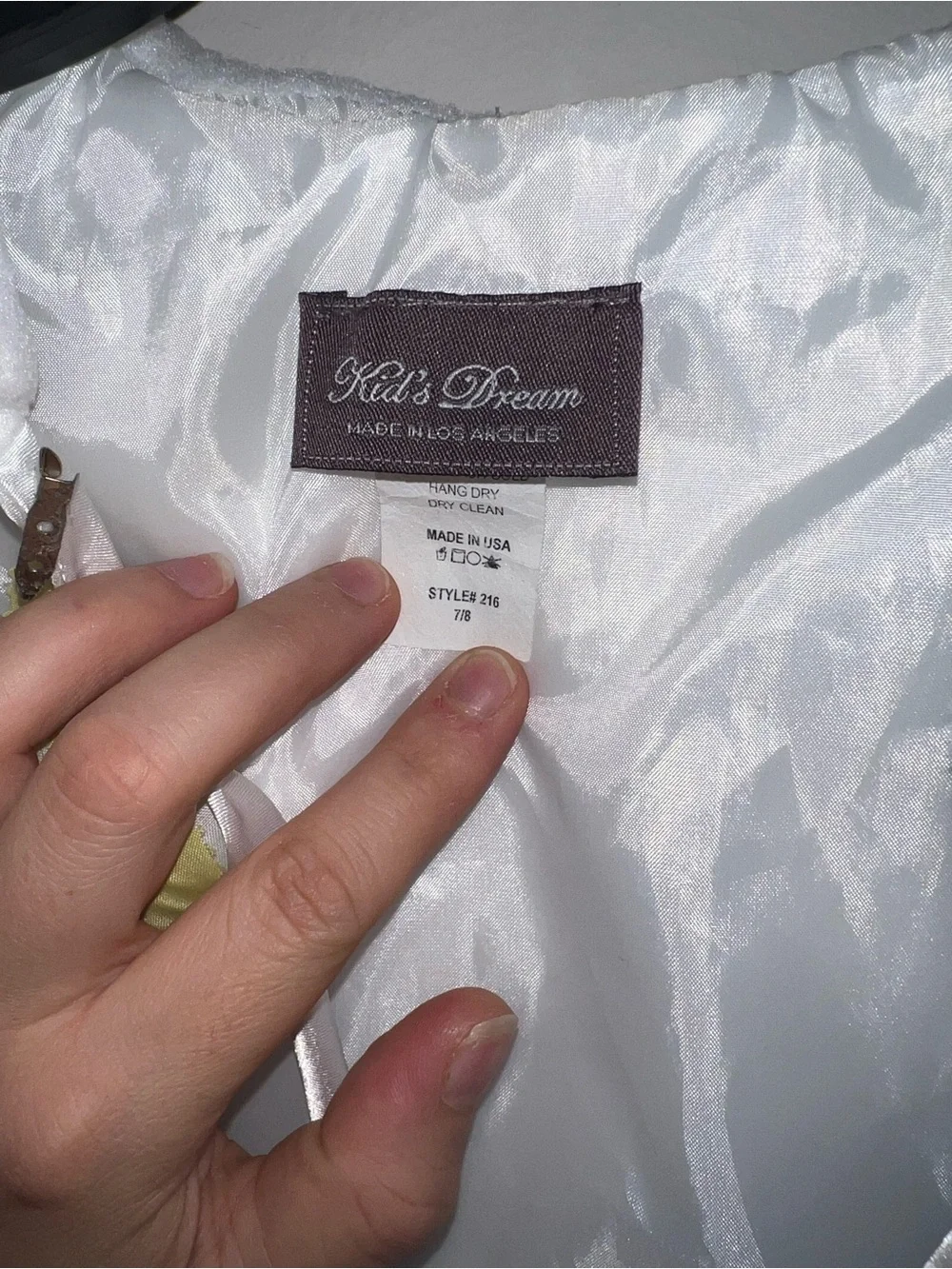 White Cropped Bolero Jacket with Satin Lining cover up wedding Kid's Dream 7/8